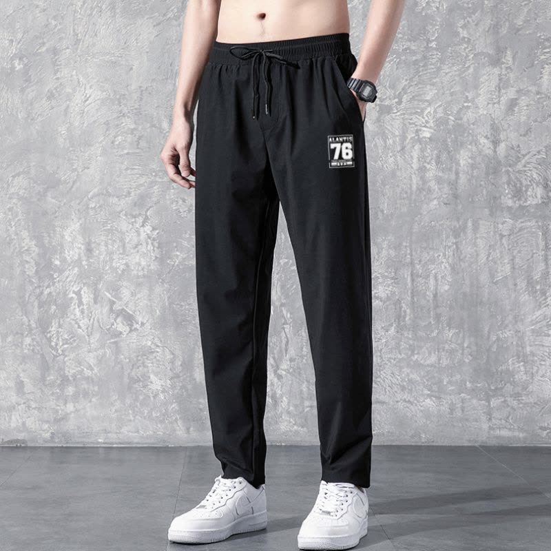 直筒长裤男士夏季薄款新款韩版宽松型大码运动休闲裤图片