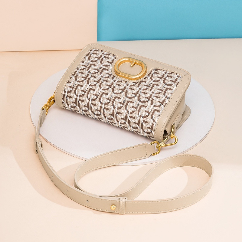 马克华菲牛皮包包女斜挎包女包小方包单肩包女