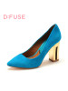 迪芙斯D:FUSE专柜同款秋反绒皮尖头超高单鞋女DF43110001