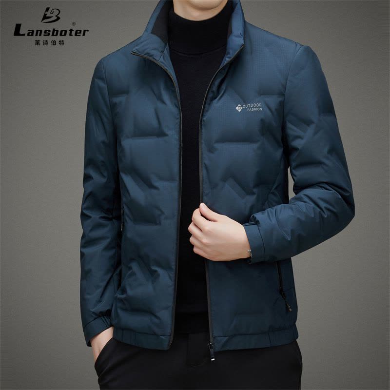 轻薄羽绒服男中年休闲短款秋冬新款男士保暖立领时尚羽绒外套图片