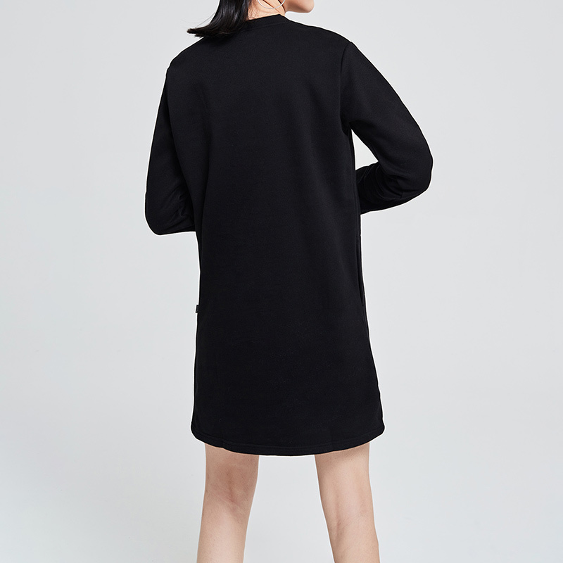 PUMA彪马女装加绒保暖连衣裙圆领运动服卫衣851868