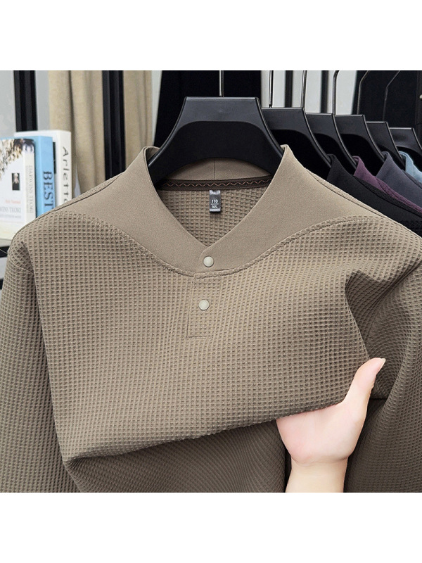 同款经典亨利领男士卫衣秋季新款舒适透气长袖打底衫男