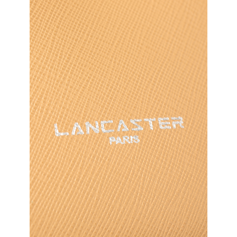 Lancaster Paris 抽绳束口纯色十字纹牛皮迷你女士斜挎水桶包 42223NATURELF