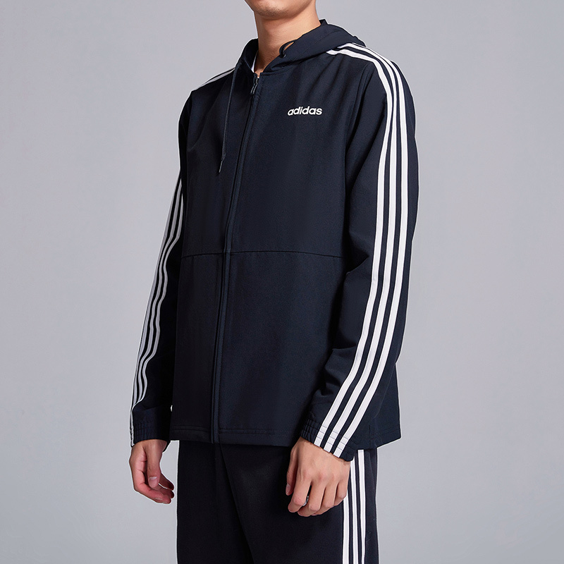 阿迪达斯男服夹克外套连帽开衫休闲运动服DQ3066