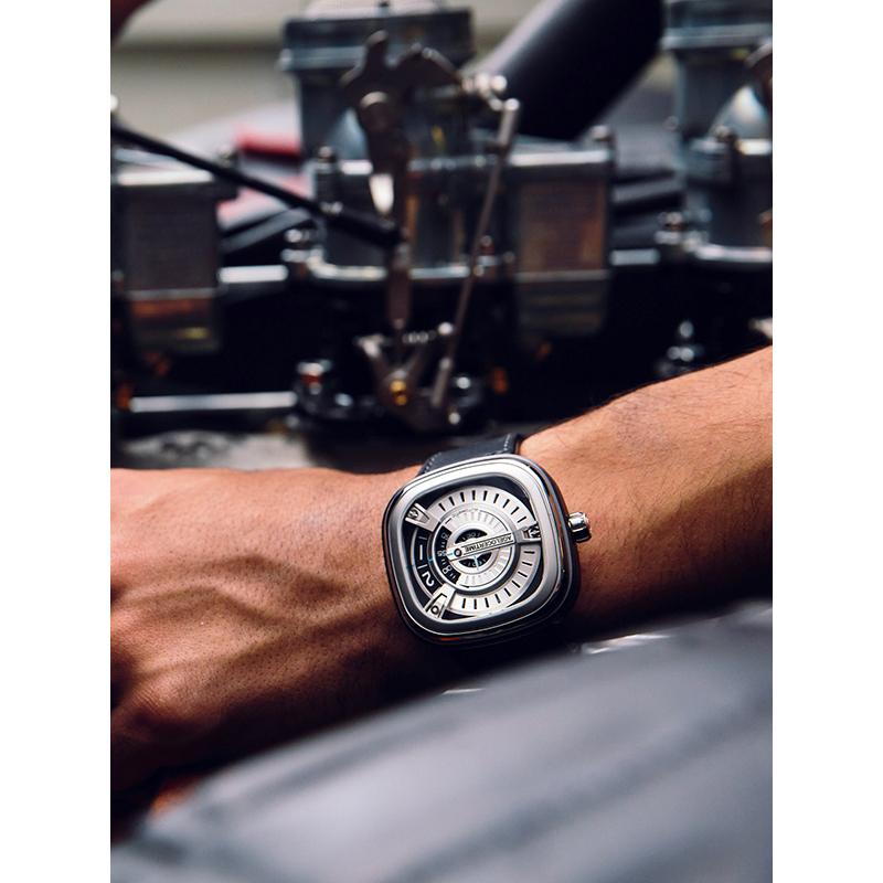 艾戈勒agelocer瑞士原装进口时尚创意全自动机械表男士方形镂空大表盘