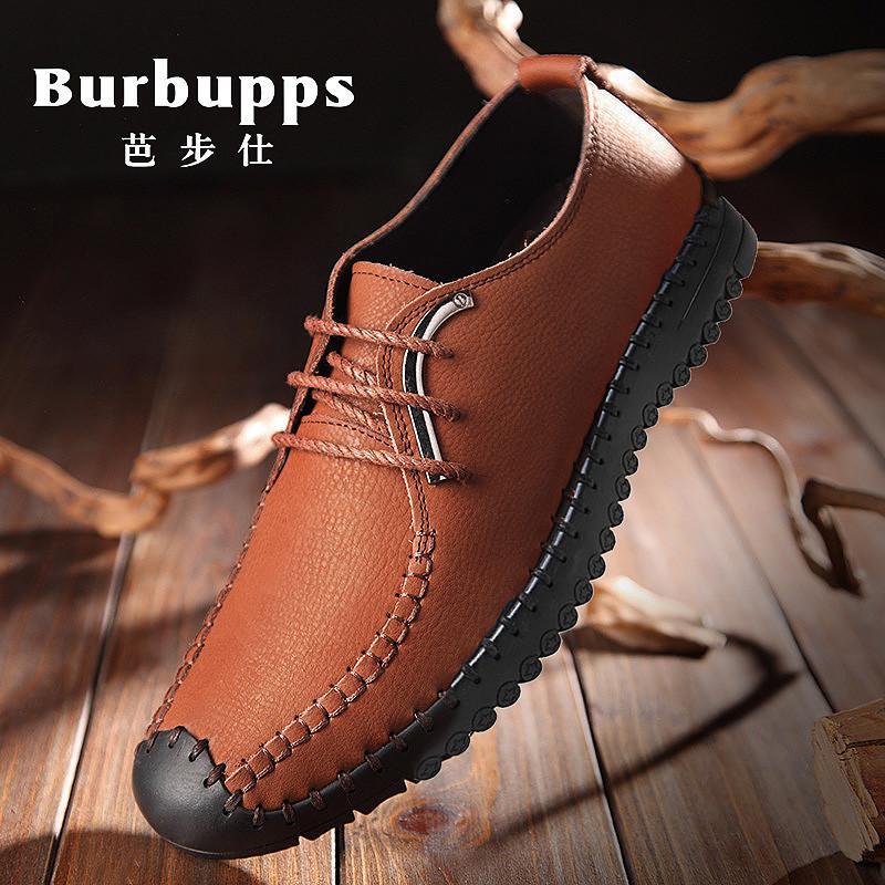 法国芭步仕Burbupps 爆款男士真皮透气时尚潮流男鞋休闲皮鞋