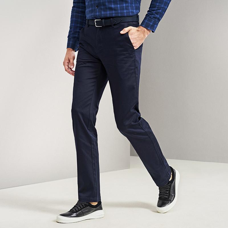 七匹狼休闲裤青年男士时尚休闲裤子直筒长裤子男裤