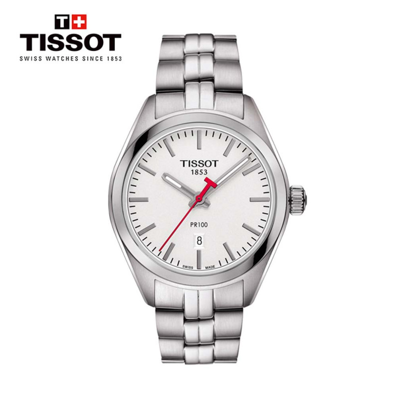 天梭(TISSOT)瑞士手表 PR100系列 钢带女士石英表T101.210.11.031.00礼物
