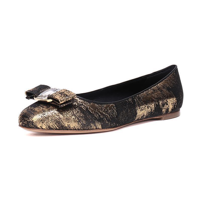 Salvatore Ferragamo 萨瓦托·菲拉格慕 女士织物平底船鞋 0685485 C