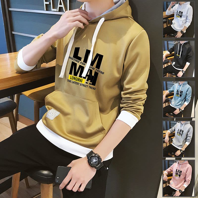 CARTELO 秋季新款休闲印花卫衣潮流个性百搭男士连帽外套图片