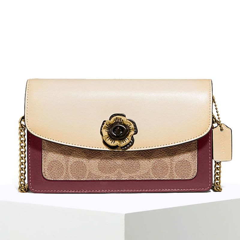 预订 COACH PARKER 18 山茶花单肩包 1680 牛皮革\帆布图片