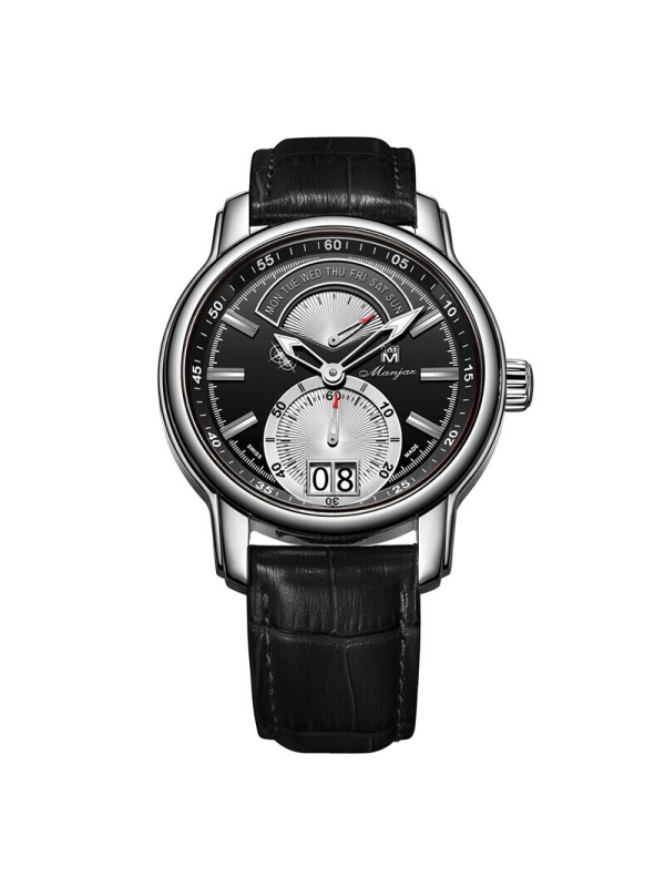 名爵manjaz手表星耀系列时尚休闲商务皮带石英男士手表9063mx0wwb1