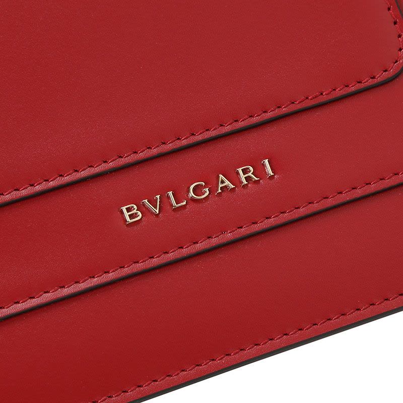 宝格丽 BVLGARI Serpenti Forever 口盖包 经典蛇头光面皮 女士手提包 280177金扣图片