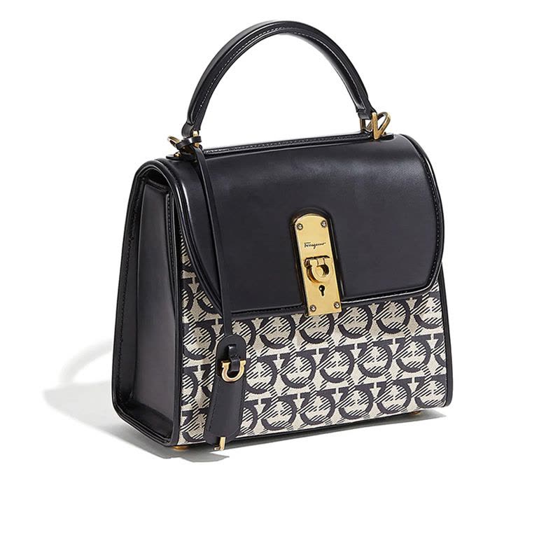 预订FERRAGAMO BOXYZ 老花款 手提单肩斜挎包21H849 牛皮革\织物图片