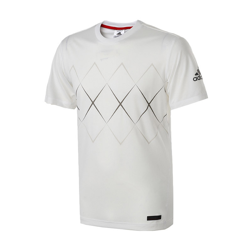 adidas阿迪达斯男子短袖T恤网球训练休闲运动服CE1390 L CE1389白