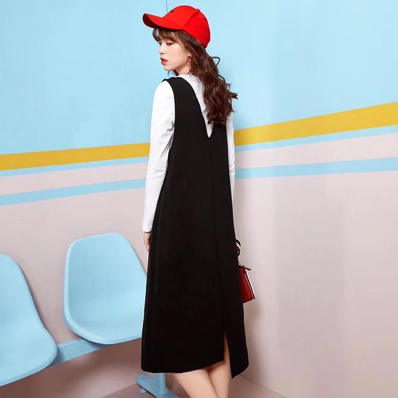 7m莫丽菲尔秋女装新款韩版时尚休闲中长款黑色两件套装女70009223