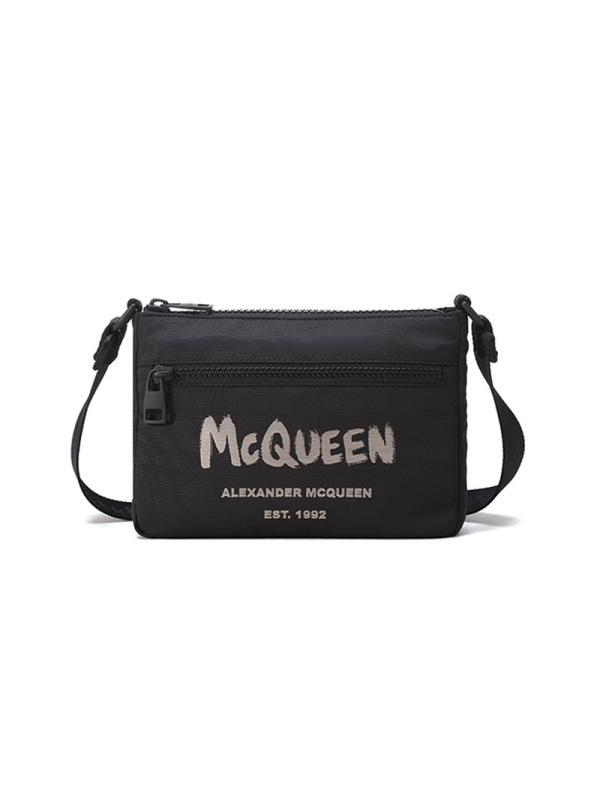 亚历山大·麦昆 ALEXANDER MCQUEEN 男士织物单肩斜挎包663144 1AABW