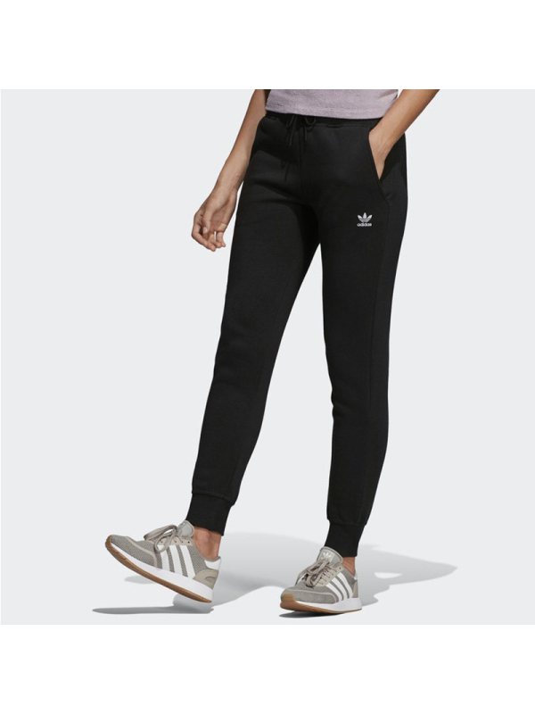 阿迪达斯三叶女裤春季运动裤加绒小脚裤休闲长裤DU9607