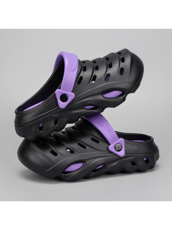 男士春夏季潮流时尚日常休闲圆头经典洞洞鞋透气包头男款洞洞鞋