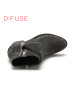 D：Fuse/迪芙斯短靴秋冬绒面牛皮圆头粗跟女鞋DF54115031