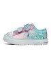 斯凯奇（SKECHERS）童鞋低帮可爱帆布鞋时尚闪钻印花魔术贴休闲鞋10728N