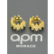 apm MONACO金黄色镶晶钻齿轮耳环925银耳饰时尚个性穿孔耳坠女士首饰AE11507OXY