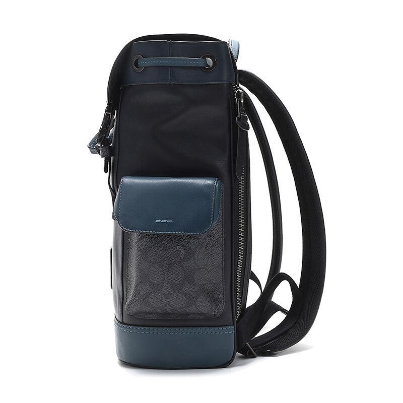 coach蔻驰奢侈品男士专柜款涂层帆布配皮背包双肩包76139