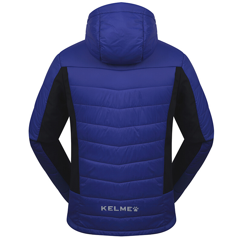 KELME卡尔美秋冬运动棉衣保暖防风连帽外套棉服