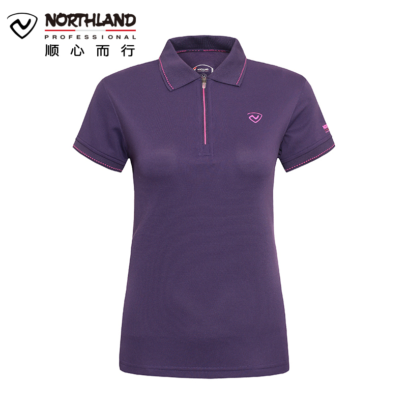 诺诗兰（NORTHLAND）户外女士翻领POLO衫运动快干短袖GQ042112