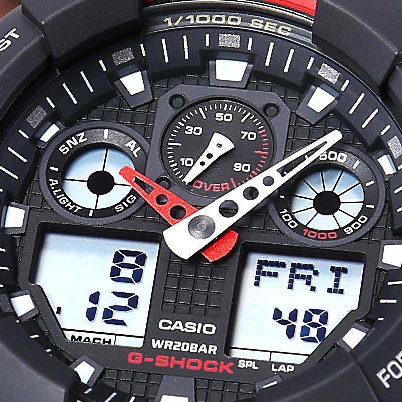 卡西欧(CASIO) G-SHOCK系列 GA-100-1A4运动 石英表男女
