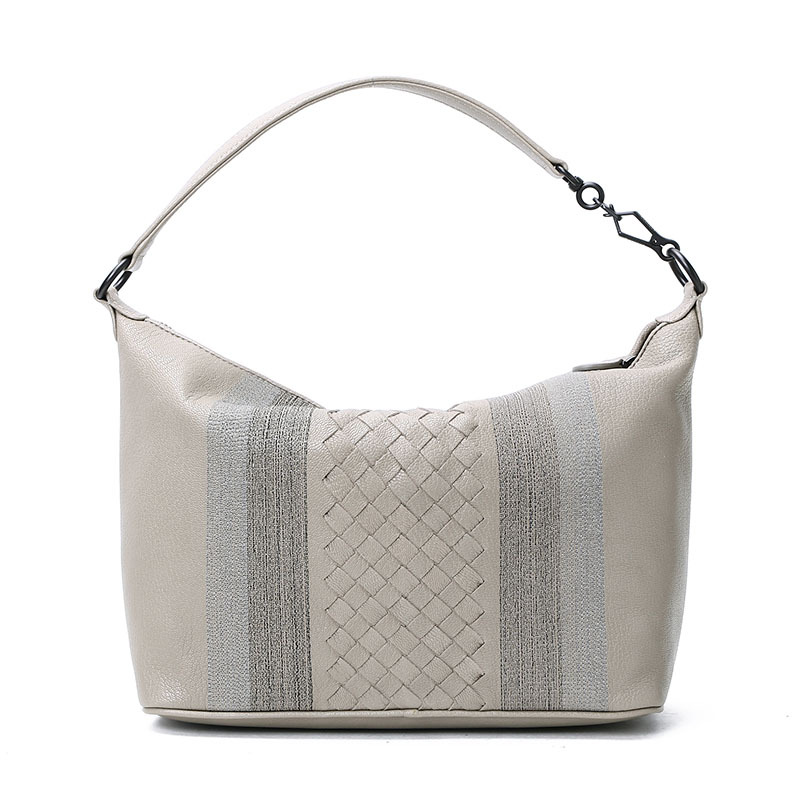 Bottega Veneta/葆蝶家 编织Madras条纹 单肩包 239988