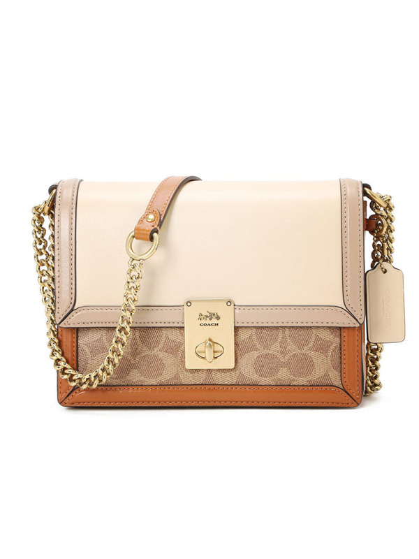 COACH 蔻驰 口盖包 金属方扣 老花拼皮 C2795