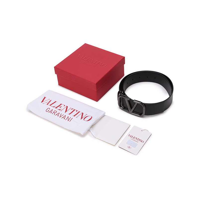华伦天奴 VALENTINO 女士皮革VLogo搭扣板扣式双面皮带腰带 XW2T0X46 MFI