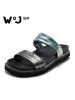 维界夏季男士新款韩版潮流真牛皮时尚百搭一字拖凉鞋沙滩鞋潮鞋男