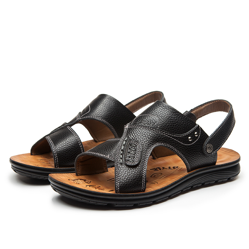 太子龙tedelonenergy凉鞋男士真皮沙滩鞋夏季防滑透气舒适软底户外