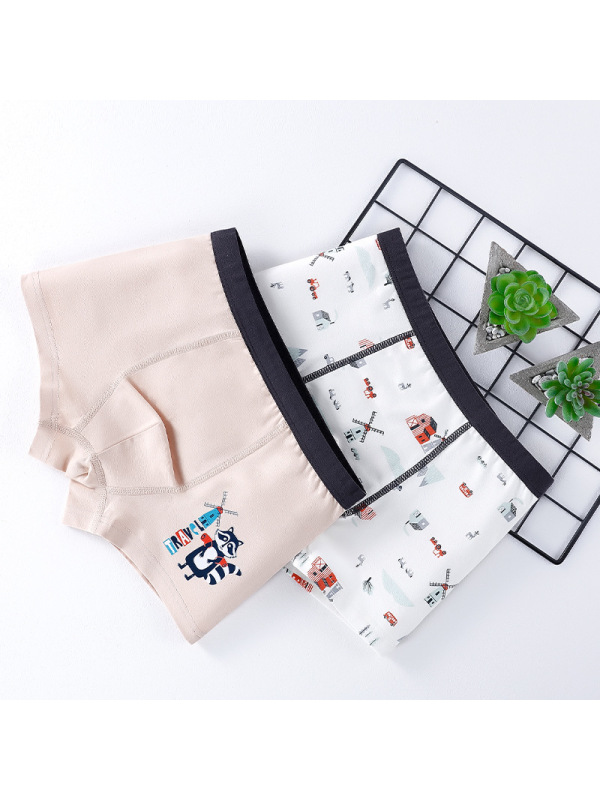 儿童内裤男童平角裤抗菌童装四角裤小中大童底裤男孩内裤宝宝纯棉