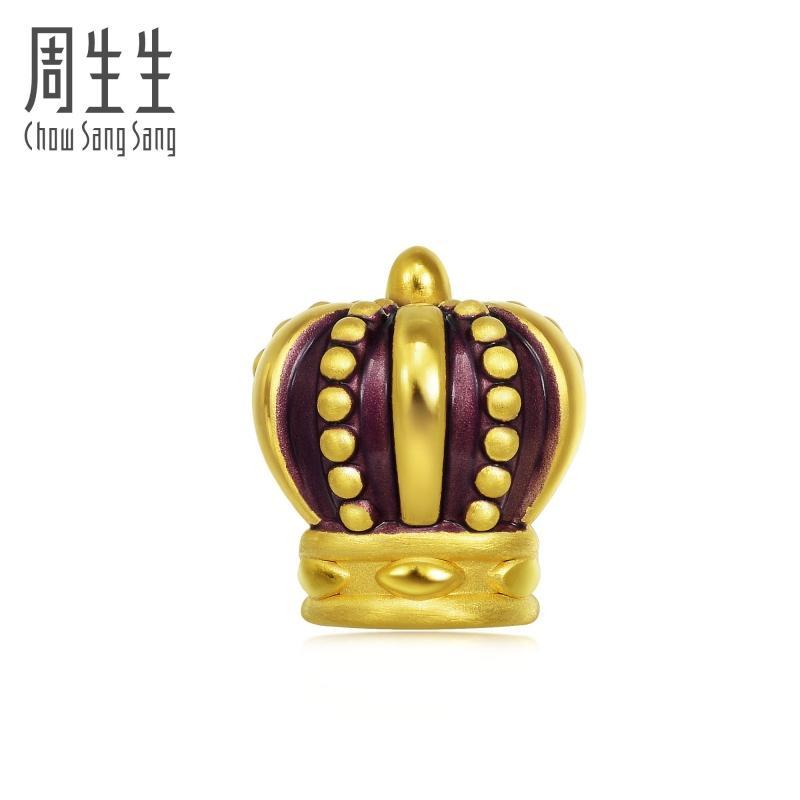 周生生(CHOWSANGSANG)黄金(足金)Charme串珠系列皇冠转运珠 89297C 定价