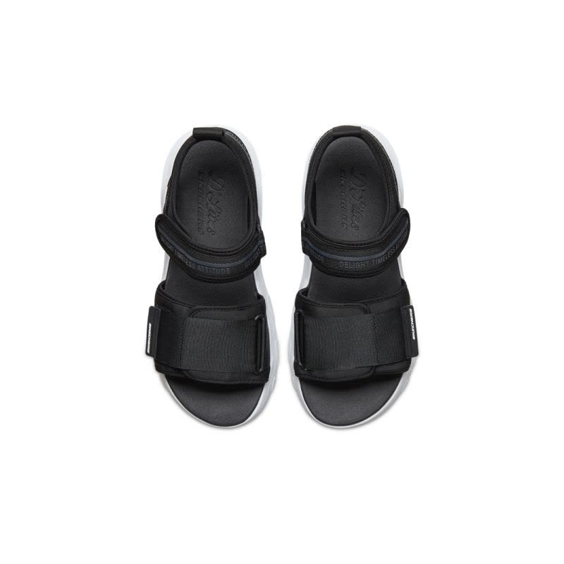 Skechers斯凯奇男鞋夏季魔术贴沙滩鞋厚底增高熊猫凉鞋999130图片