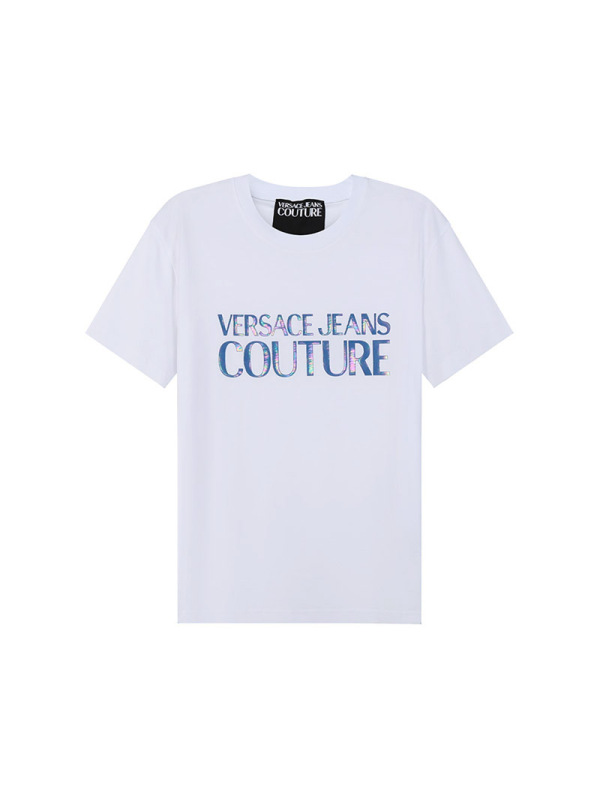 范思哲 VERSACE JEANS COUTURE 男士棉质圆领短袖T恤72GAHP02 CJ01P