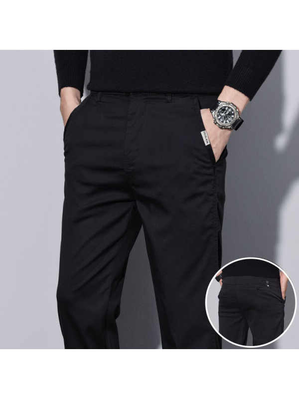 秋冬新款休闲裤男士直筒潮流中厚弹力轻商务修身显瘦西裤