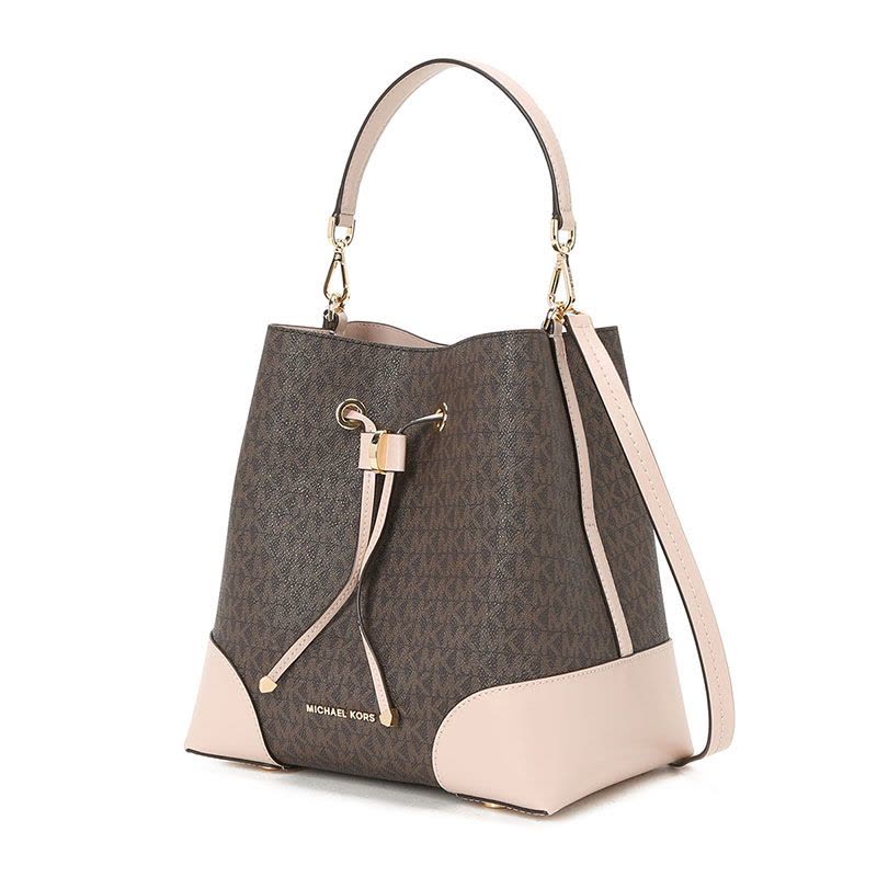 MICHAEL KORS 迈克·科尔斯水桶包 logo印花 织物拼皮 30F9GZ5L6B图片