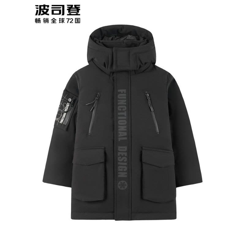 波司登outlets奥莱新款童装儿童男女休闲中长款羽绒服T90141501DS图片