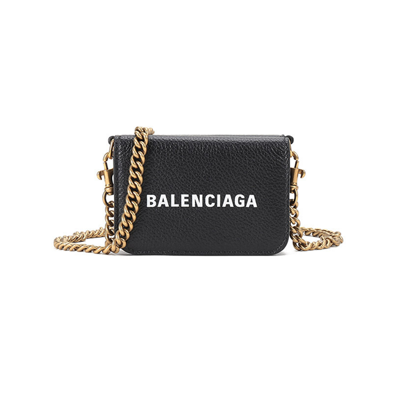 BALENCIAGA 巴黎世家 女士牛皮革Cash钱包钱夹斜挎包迷你款 618145 1IZIM