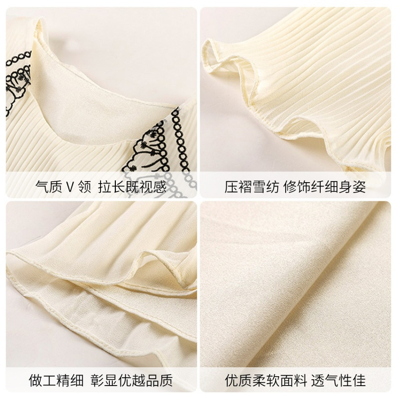 夏季超仙减龄甜美小清新连衣裙女法式小众雪纺短裙新款2019