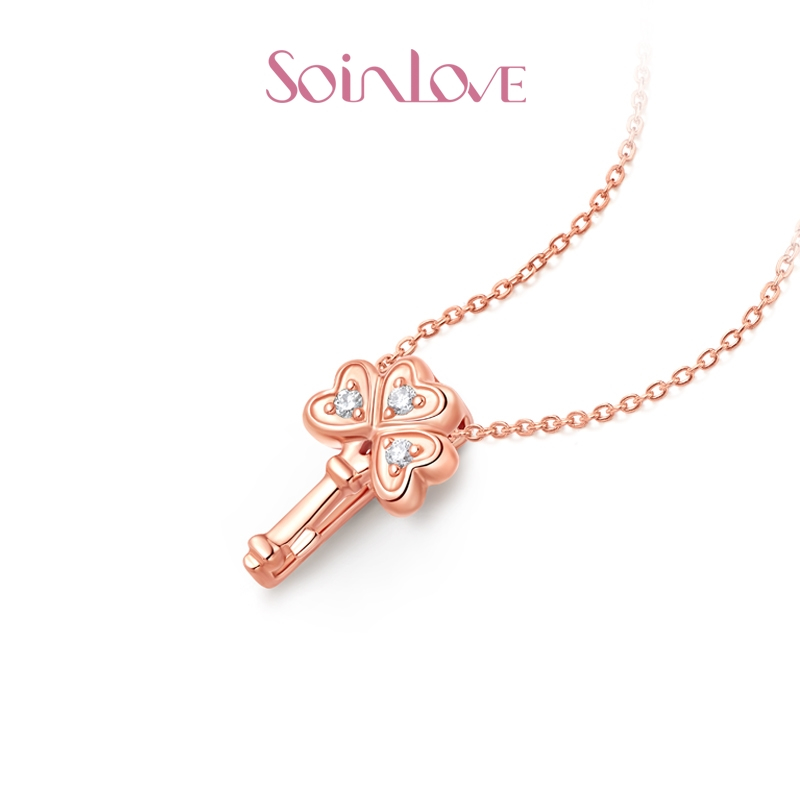 soinlove小确幸系列钥匙18k金钻石坠转运珠女送礼推荐vu11