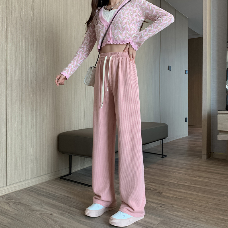 ceenbulled鑫鑫家抖音针织阔腿裤女春夏新款高腰垂感显瘦百搭in