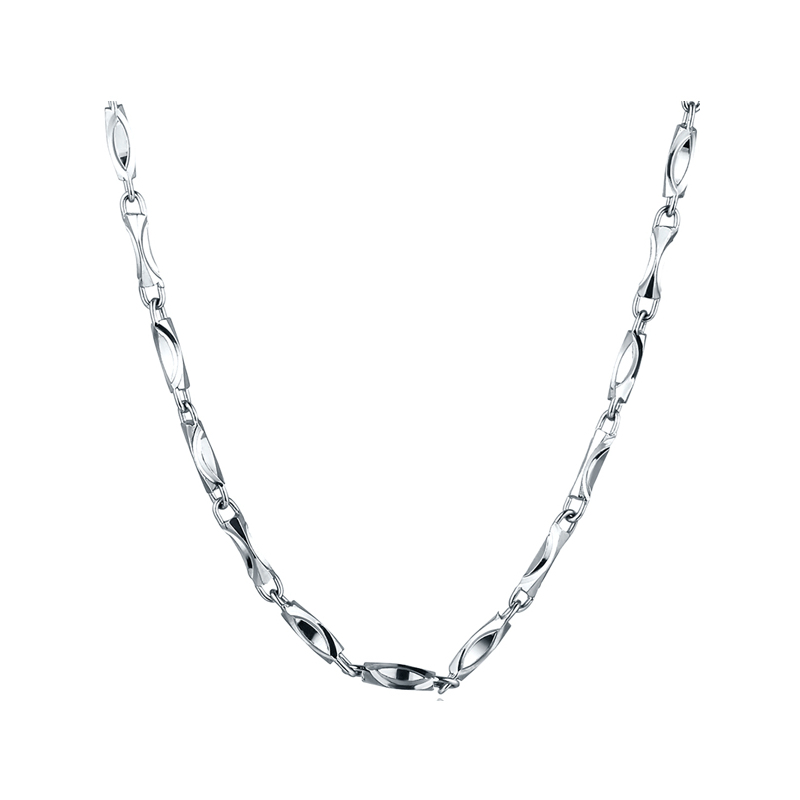 东祥pt950铂金项链男女款男士铂金pt白金项链男女锁骨链元宝链视频