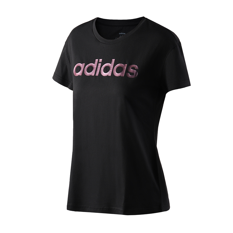 阿迪达斯女服短袖T恤运动休闲服装EI4577