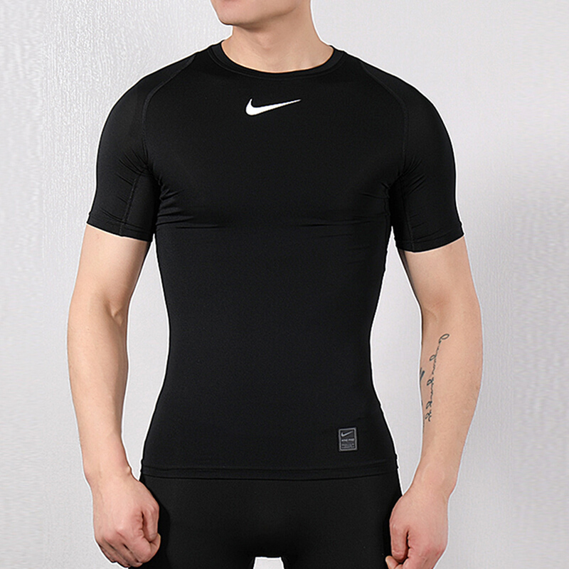 耐克nike男款休闲运动透气紧身衣短袖t恤838092视频