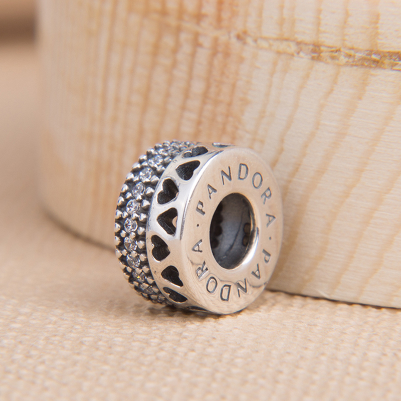 PANDORA潘多拉的心 925银小串饰 797415CZ